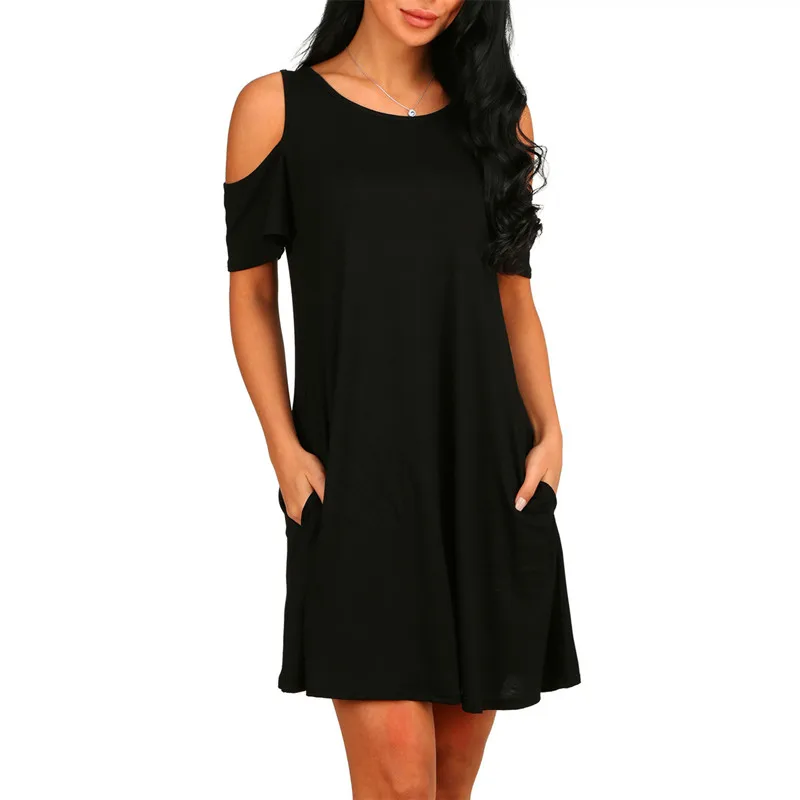 

Summer Women Dress 2022 Solid Beach Off Shoulder Long Vestidos Female Sexy Sundress Casual Dresses
