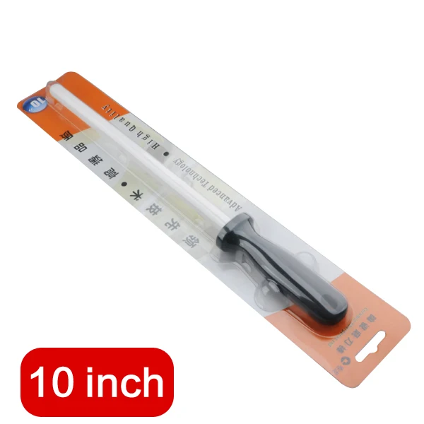 10 inch 1 шт. " /8"/1" /12" точилка для ножей точильный керамический стержень ABS Ручка хонинговая точилка для ножей точильный стальной мусат - Цвет: 10 inch
