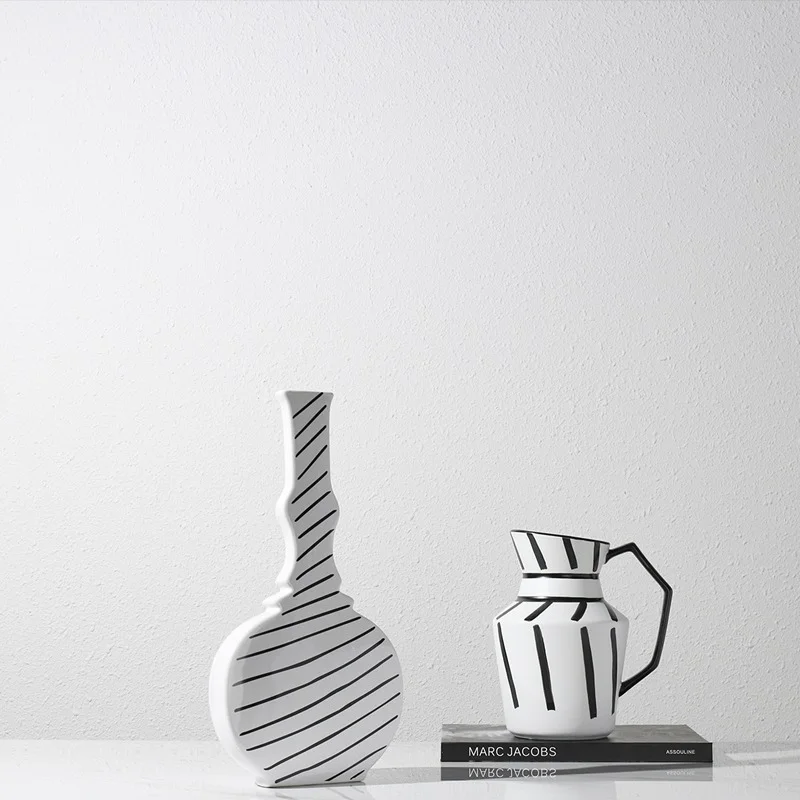 

Creative Modern Decorative Vases Ceramic Minimalist High Quality Vase Art Light Luxury Jarronesdecoration Accessories EB50HP
