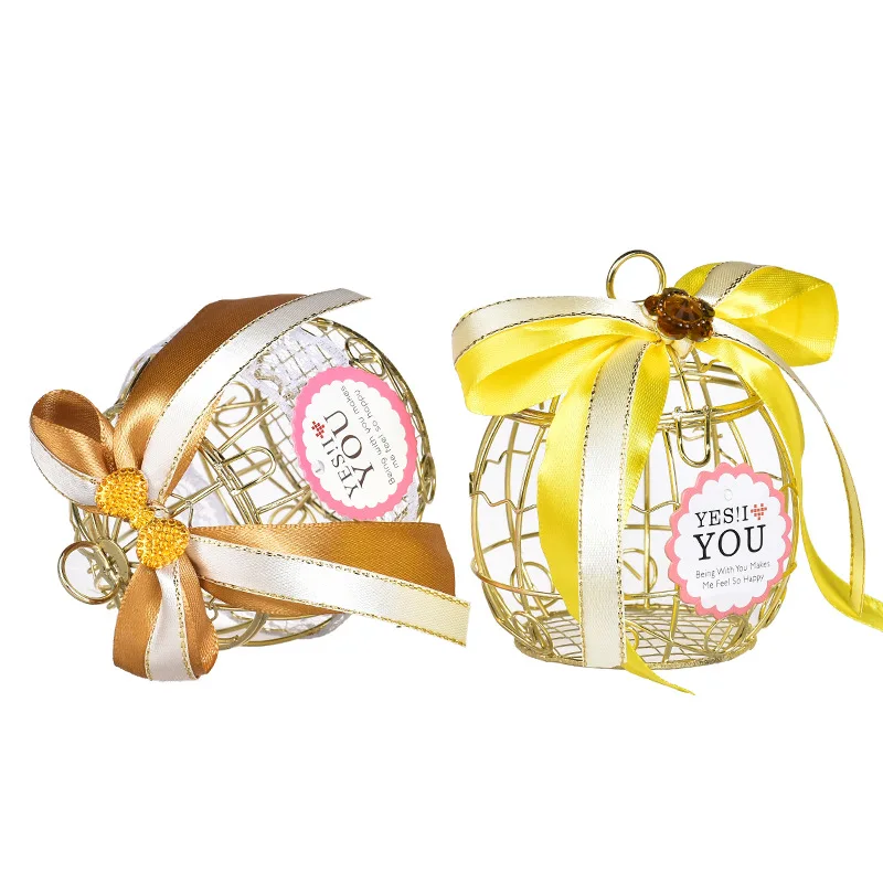 1 шт. европейская креативная коробка для конфет с птицами металлическая полая