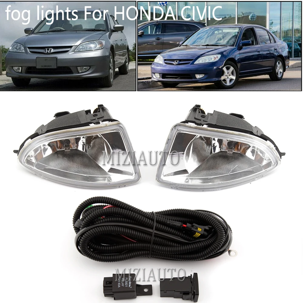 Туман светильник s для HONDA CIVIC ES1 ES5 ES6 ES7 ES8 2004 2005 передние фары дальнего света