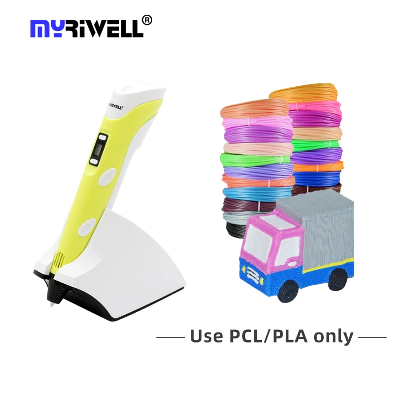 Myriwell 3d pen cordless speed adjust high end RP-200B PLA/PCL filament wireless charging diy 3d printing pen