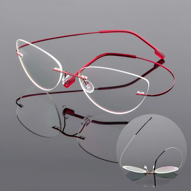 Оправа для очков женская без оправы из титанового сплава Ультралегкая