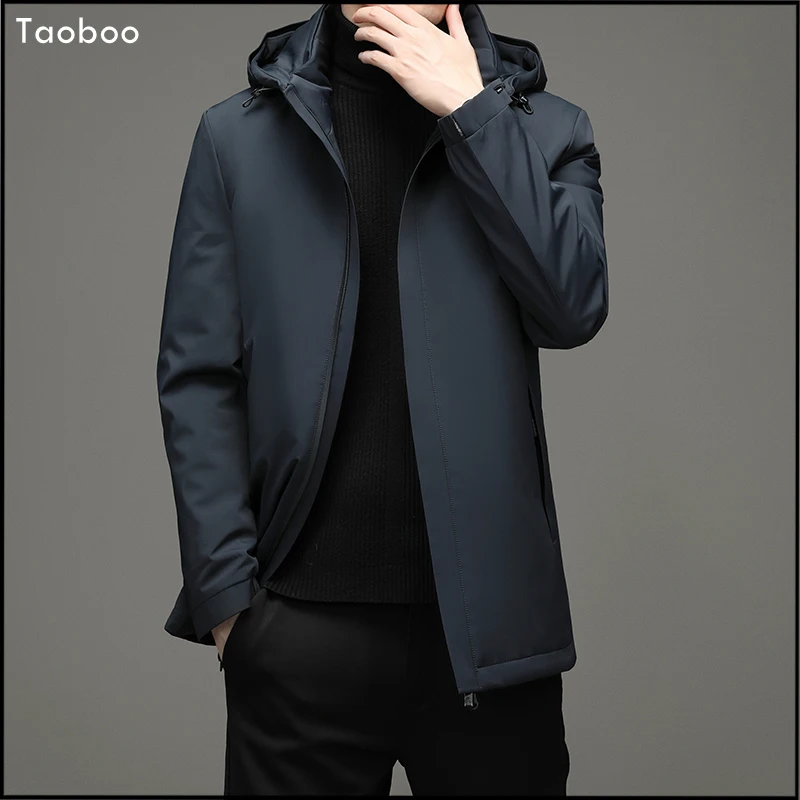Taoboo 2021 Новая мужская зимняя куртка тренчкот Повседневная утепленная пуховая с