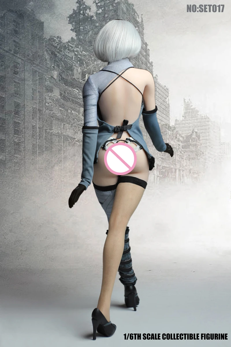 Сексуальные PS4 игры 1/6 NieR Automata 2B YoRHa No. 2 Тип B Девушка с головой лепки и Одежда