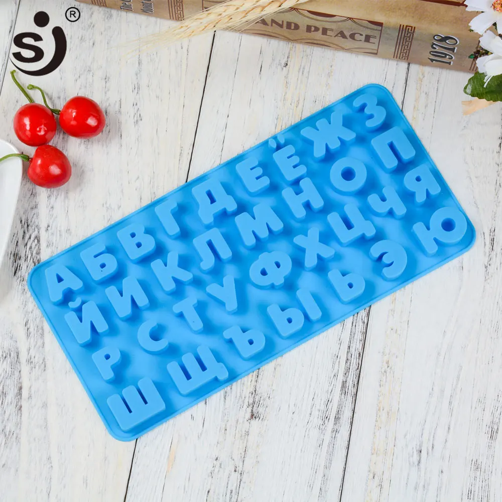 Силиконовая форма с буквами русского алфавита S3D для шоколада инструменты