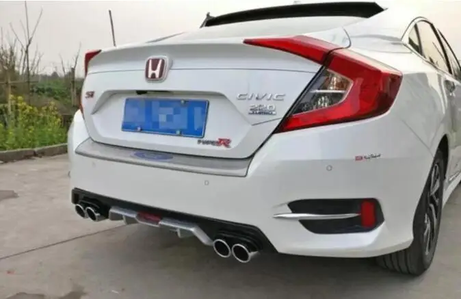 ABS Автомобильный задний багажник для губ бампер диффузор с выхлопными