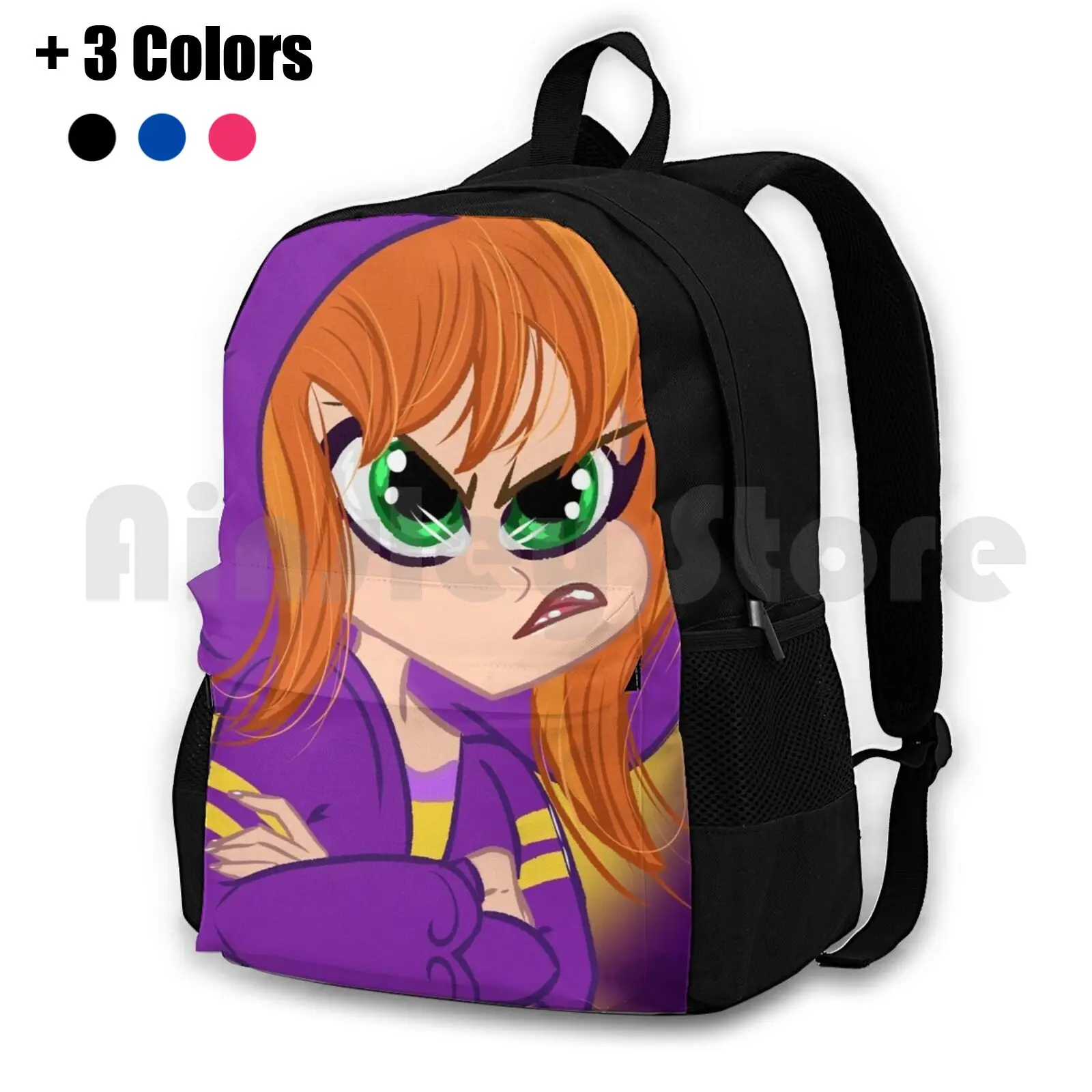 

Ginger Batsy Girl Outdoor Hiking Backpack Riding Climbing Sports Bag Superhero Superhero Girl Ginger Gotham Barbara Cartoon