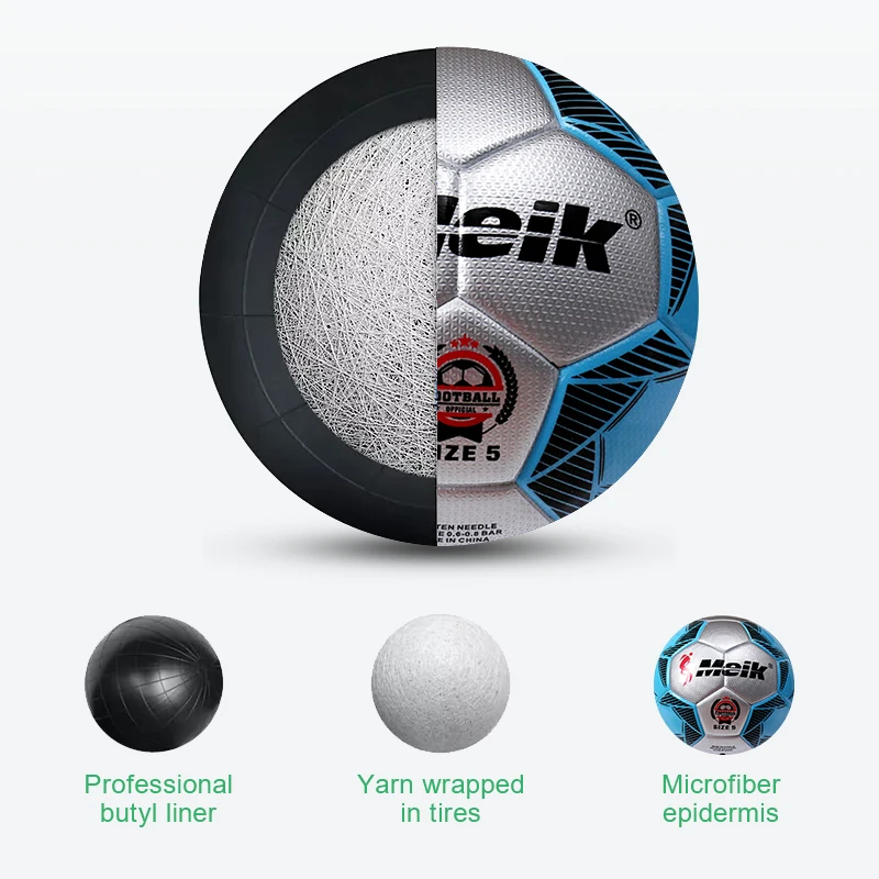 

Child Football Soccer Ball Size 5 for Football Training Original Entertainment Pu Material Sports League Athletics Blue Yellow