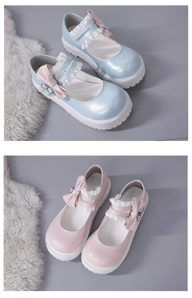 Женская обувь в стиле Лолиты; коллекция года; сезон лето; harajuku; kawaii; обувь в Корейском стиле; модная Милая обувь для маскарада с бантом; женская обувь для косплея