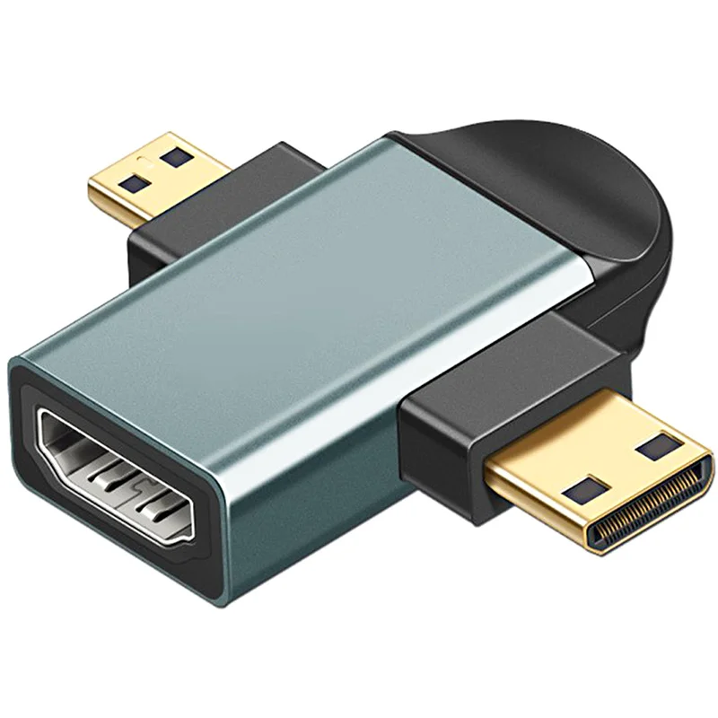 

Адаптер два с одной головкой высокоскоростного адаптера HDMI-совместимый с мини HDMI-совместимый/Micro HDMI-совместимые адаптеры