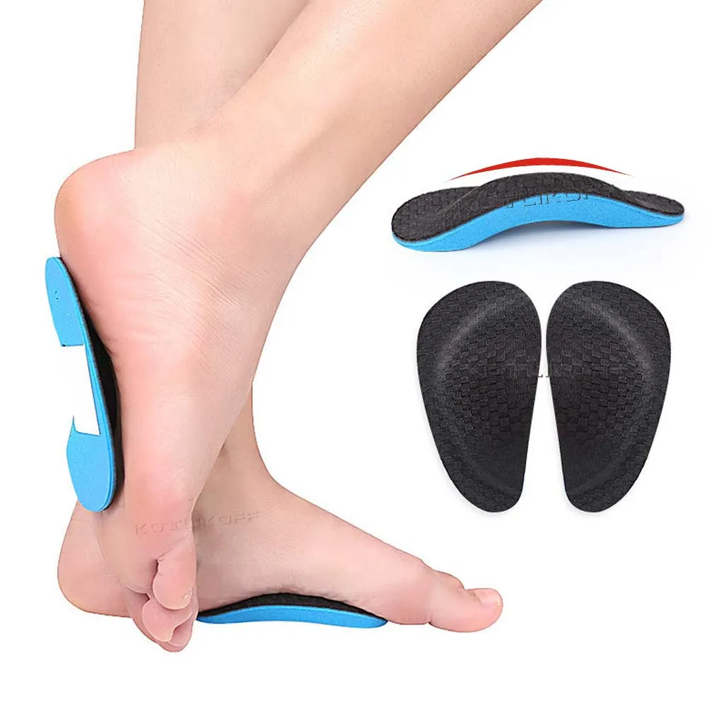 Unisex Orthopedic Insoles For Shoes Cushion Arch Support Foot Massage Pad Pain Relief Flat Feet Self-Adhesive Shoe Sole Inserts