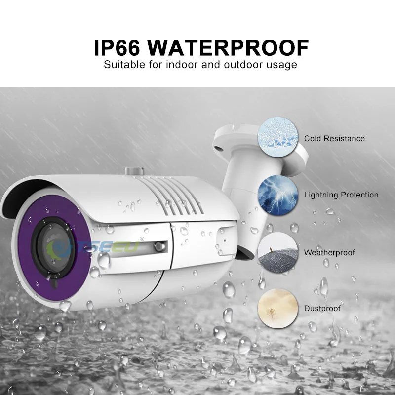 2.0MP 5MP H.265 2,8~ 12 мм 4xzoom sony металлический Водонепроницаемый совместим с Hikvision NVR Дана-светильник для дома; круглые и квадратные приложение пуля проекта POE IP Камера