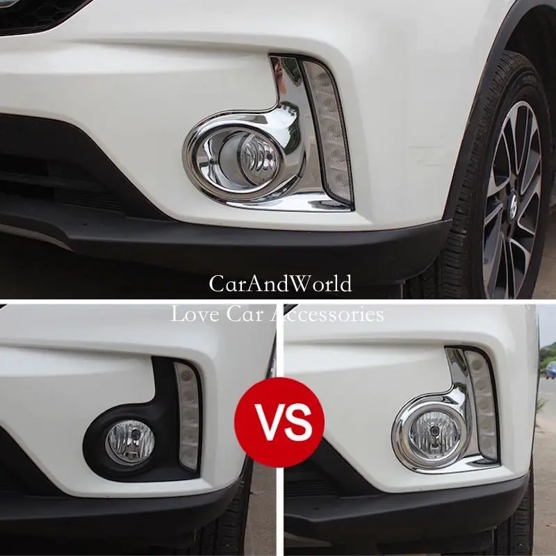 

ABS Chrome Front Rear Fog Light Frame Cover Tail Foglight Trims For Trumpchi GAC GS4 2015-2017 2020-2022 Car Garnish Accessories