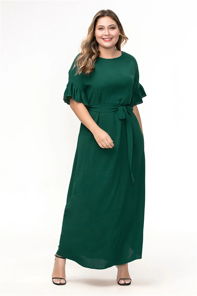 Арабский классный kebaya женский мусульманский большой размер круглый вырез