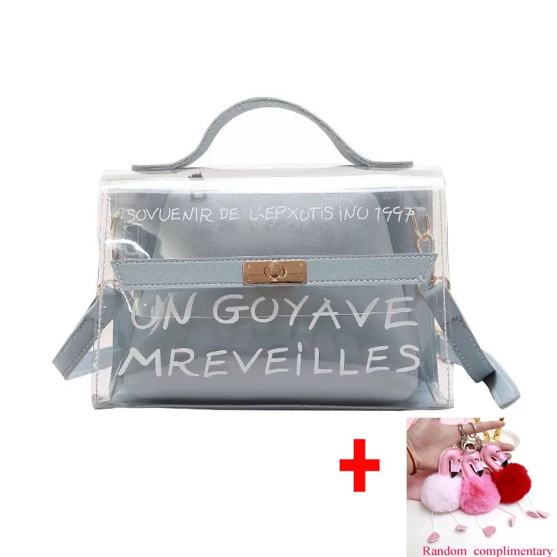 Blue 1 Femme sac прозрачная сумка в форме бочонка оранжевая ПВХ женская прозрачная сумочка твердая мягкая застежка женская сумка на плечо MS Прозрачная женская сумка - Цвет: Blue 1