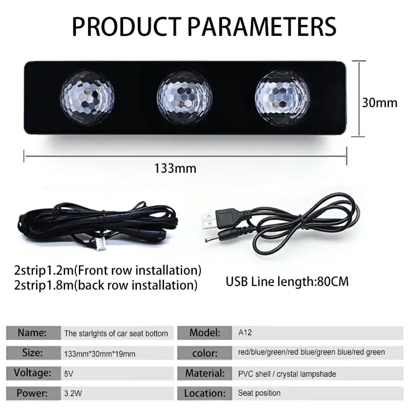 Автомобильный светодиодный ножной светильник для интерьера декоративная лампа