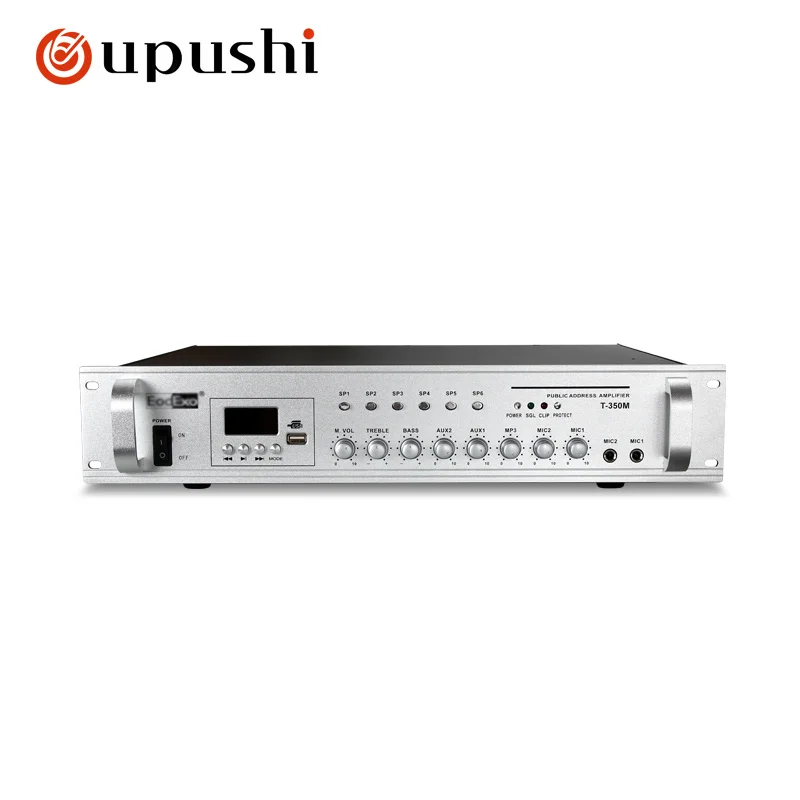 

Oupushi T-series 500W Public Address System Professional Constant Pressure Amplifier Mobile Phone Control USB Card Play Music