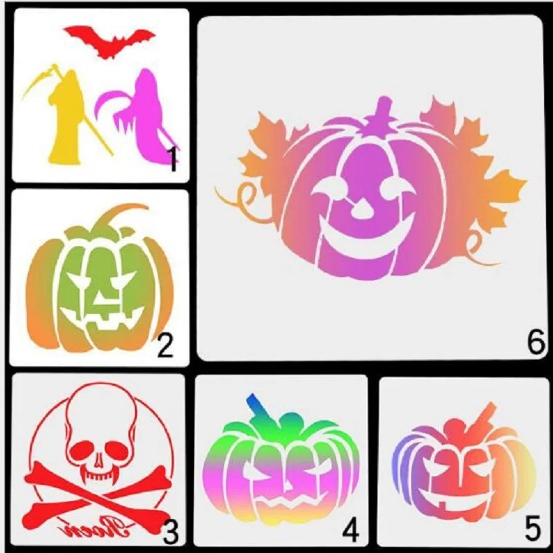 2020 новый шаблон для рисования на Хэллоуин полые инструменты украшения тортов