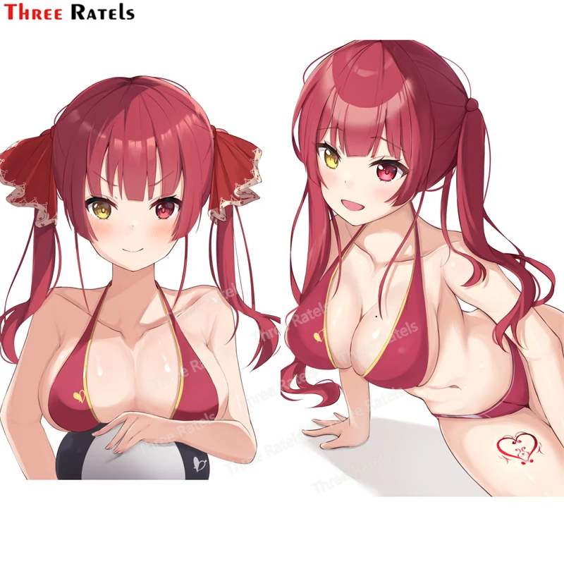 

Three Ratels E885 Houshou Marine Hololive Car Bumper Decal Windows Car Stickers Auto Air Conditioner Waterproof