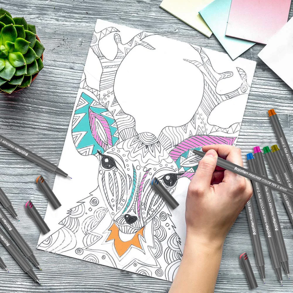 Цветные ручки с тонким наконечником для рисования, записей, ведения календаря, раскрашивания искусства, офисных и школьных принадлежностей.