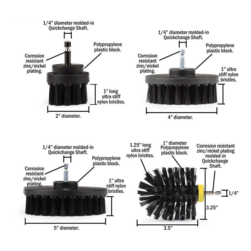 Щетка для сверления щетка скраба электрическая насадка чистки головки|Чистящие