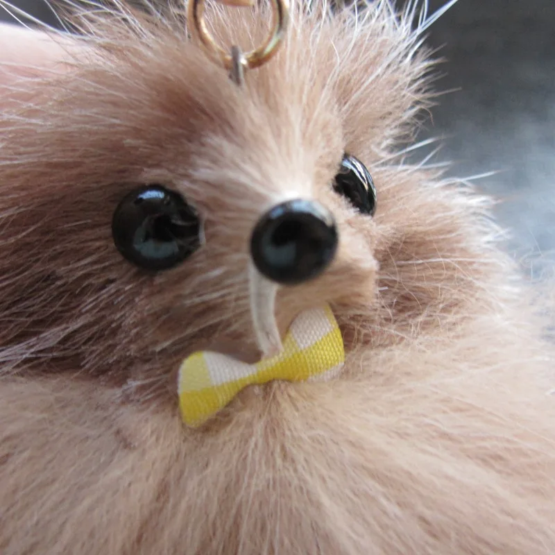 Cute Fluffy Bow-knot Fox Ball Key Chain Rings Pompom Real Fur Charm Keychain Car Bag Ring Women Jewelry | Украшения и аксессуары