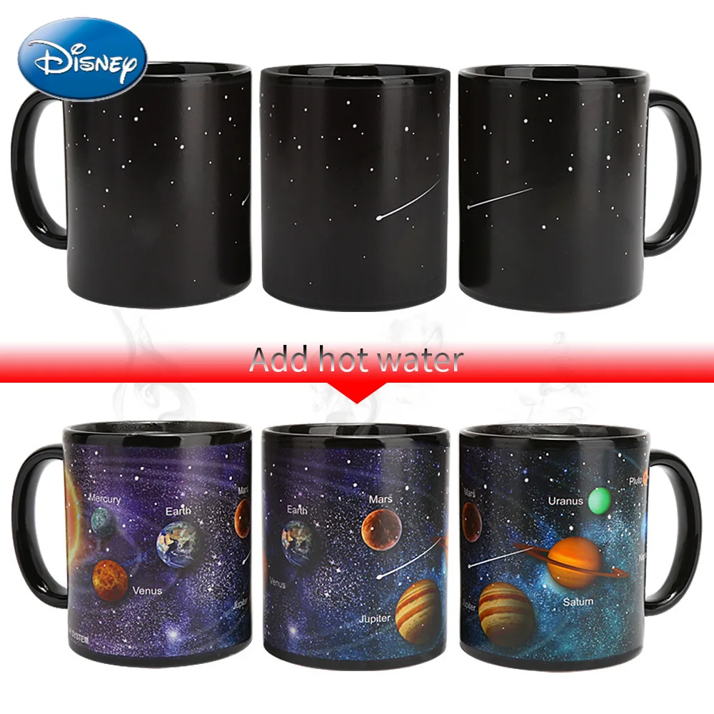 

Disney starry sky solar system discoloration creative magic temperature ceramic mug non-slip environmental protection durable