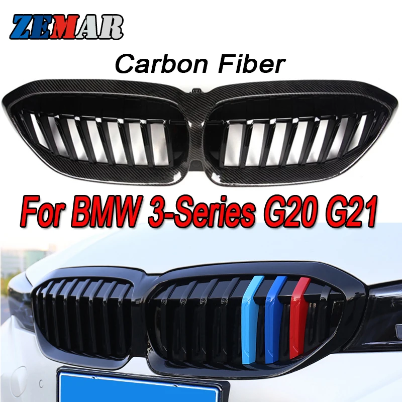 Карбоновые/черные передние бамперы гоночные грили почтальонки для BMW G20 G21 G28 3