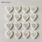 Украшение в виде сердца из индивидуальные инициалы белых деревянных сердец, для свадьбы, дня рождения, детского праздника