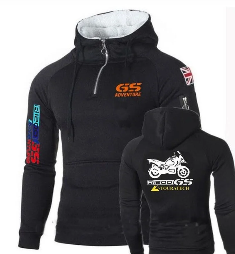 

Новые флисовые толстовки для мужчин, Спортивная одежда на молнии R 1250 Gs, зимние мужские спортивные костюмы в стиле хип-хоп