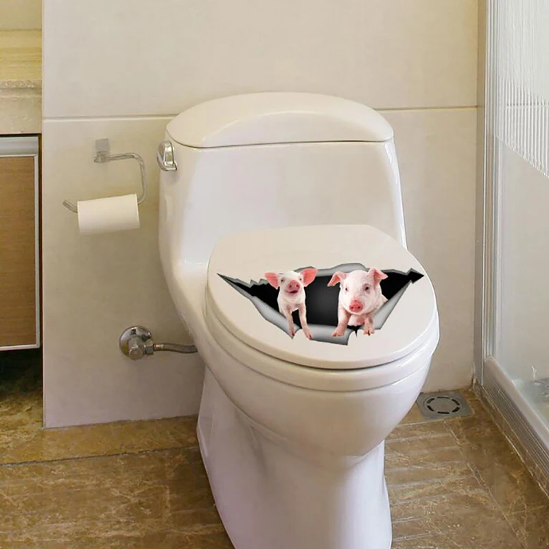 Креативный 3D милый стикер на стену с Свинкой украшение дома для холодильника