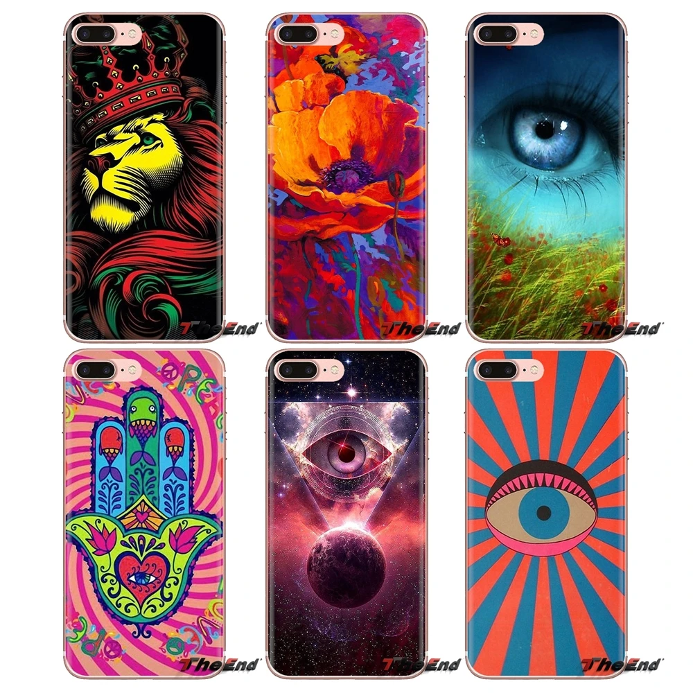 Силиконовый корпус Чехол красочное Рисование граффити глаз для Xiao mi 6 A1 Max x 2 5X 6X Red