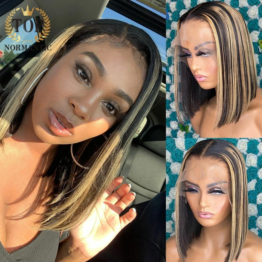 Topnormantic часть кружева шелковистые прямые парики с детскими волосами выделить