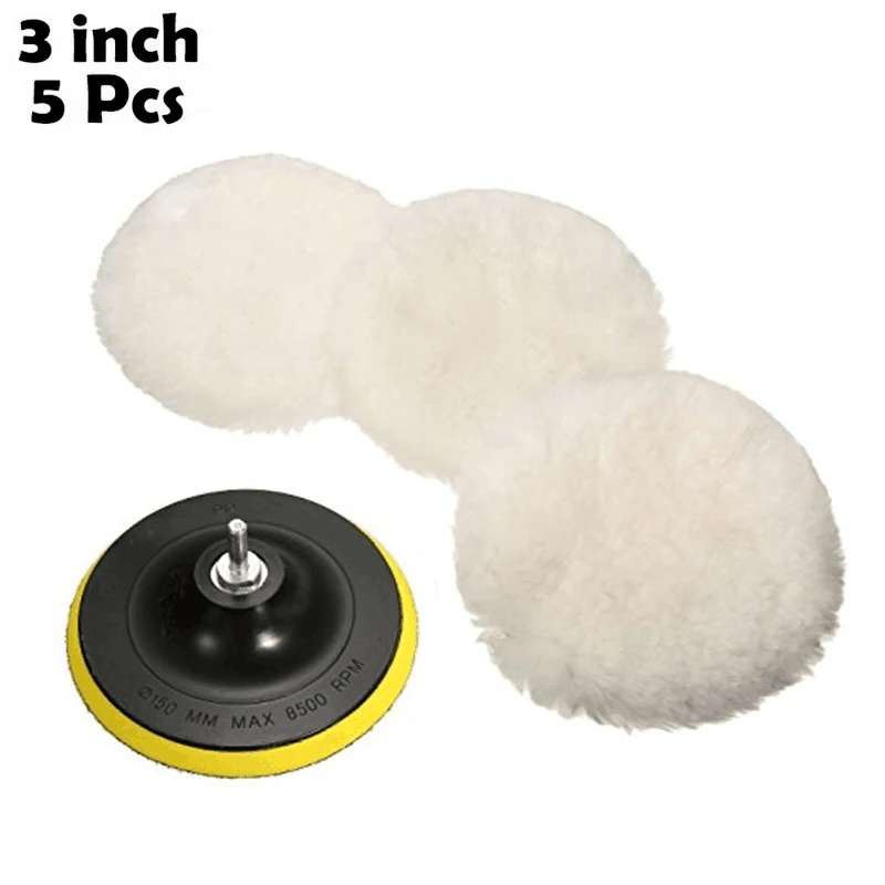 

Wool Polishing Pads Kit For Polisher Machine Waxing Polishing Buffing Car Paint Care Polisher Pads For Car Polisher 3/4inch