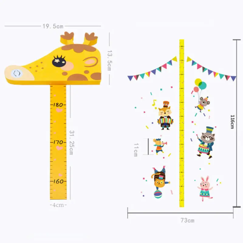 Красивая футболка с рисунком жирафа для маленьких детей диаграмма роста высоты