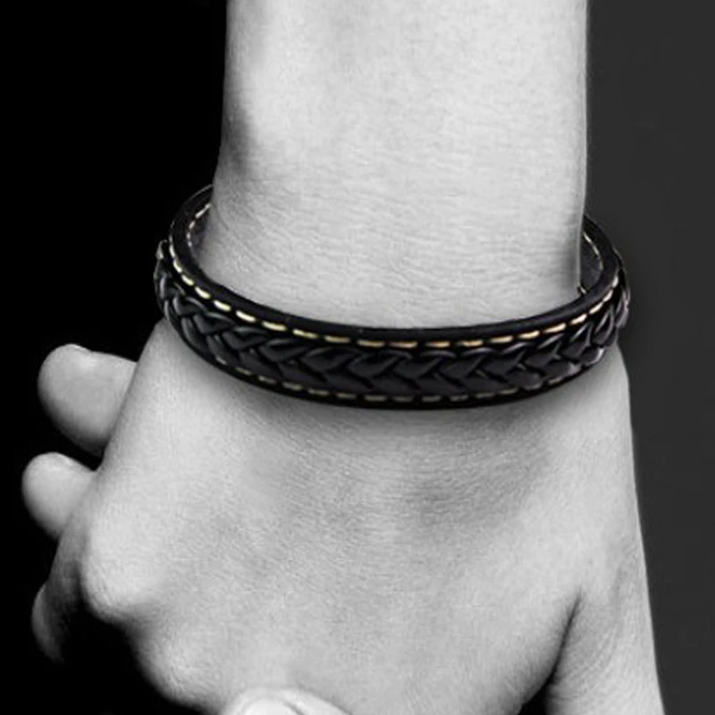 Новые модные браслеты из натуральной кожи очаровательные с пряжкой винтажные