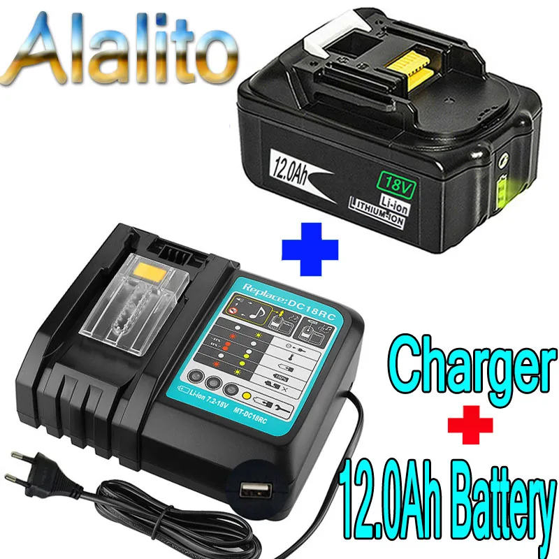 Аккумуляторная батарея MAKITA BL1880 BL1860 BL1830 + 3A 18 в 12 А · ч 12000 мА литий ионный