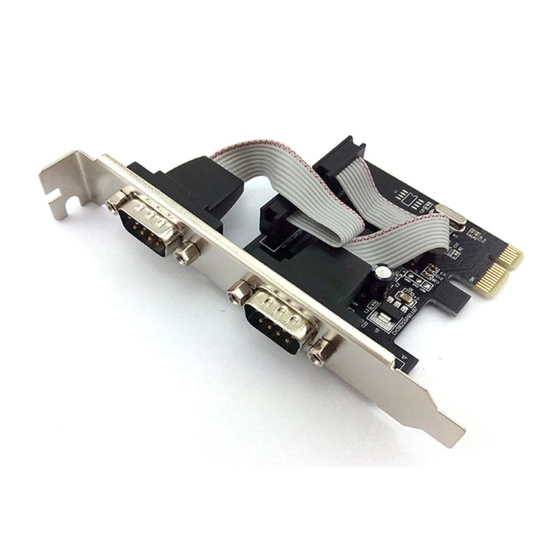 2 порта RS232 PCI Express серийная карта для промышленного COM-порта адаптер POS