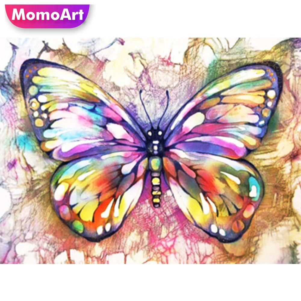 

MomoArt Алмазная Картина Бабочка вышивка крестом наборы Бриллиантовая мозаичная фигурка животного картина Стразы вышивка искусство настенны...