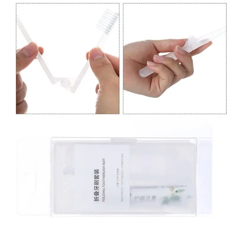 Складной набор зубной пасты для путешествий взрослых прозрачный чехол хранения