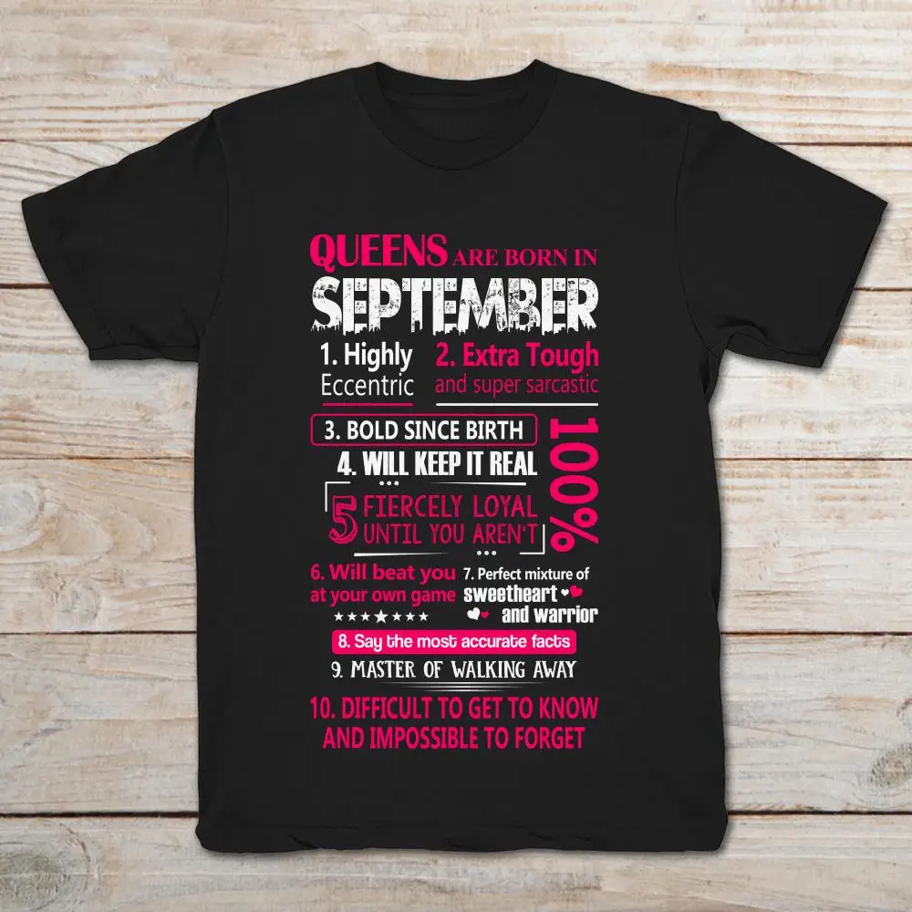 Queens Are Born In September очень эксцентричная уличная рубашка в стиле Харадзюку Мужская