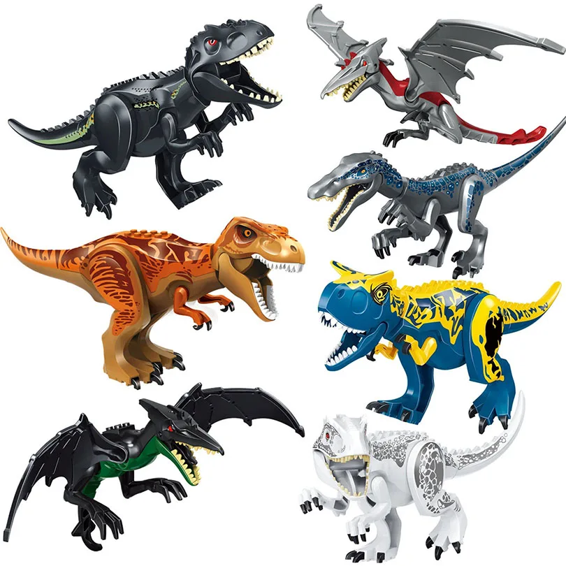 

Jurassic Dinosaur World Building Blocks Series Dinosaurs Figures Bricks Tyrannosaurus Rex Toys For Children Boys DIY Toy Gifts