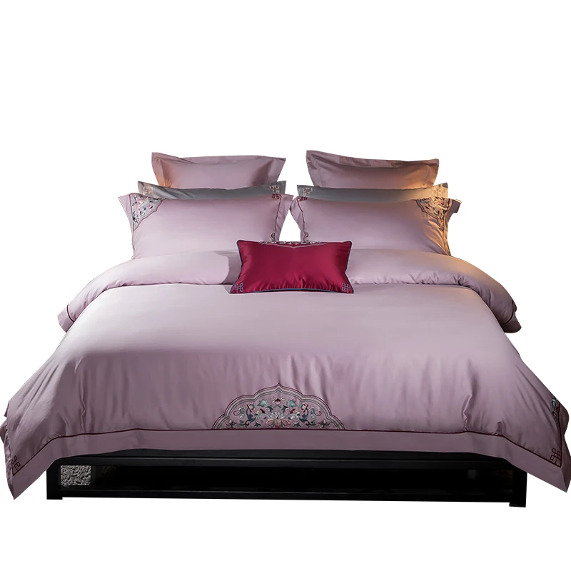 

Дизайнерское постельное белье Caiyitang, мягкий Шелковый комплект постельного белья с цветочным рисунком, королевский комплект постельного бе...