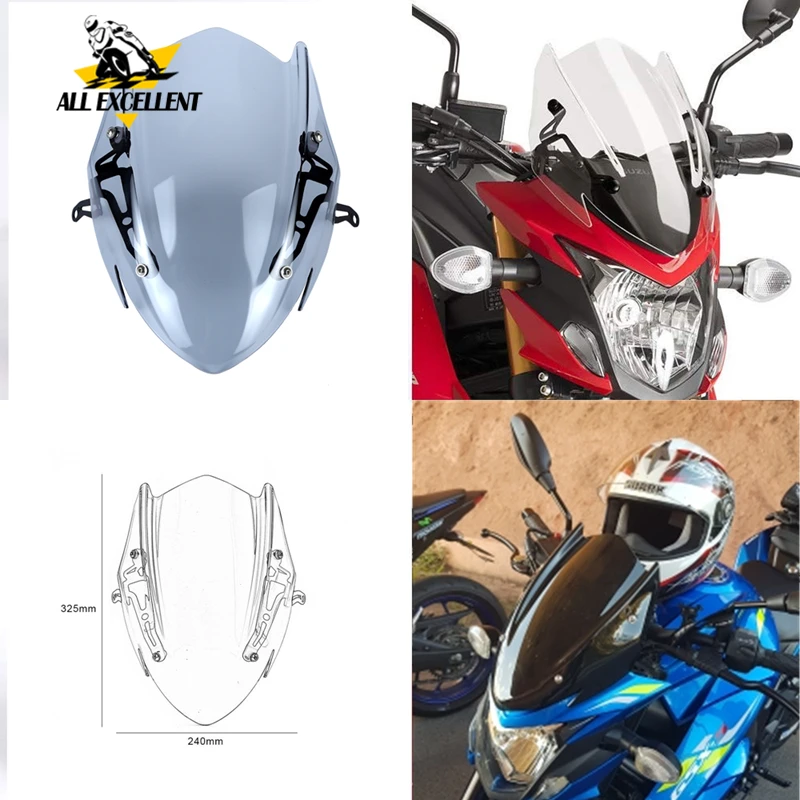 Для Су ЗУ Ки GSX-S750 экран лобовое стекло экран с кронштейном GSXS750 GSX-S GSXS 750 черный прозрачный