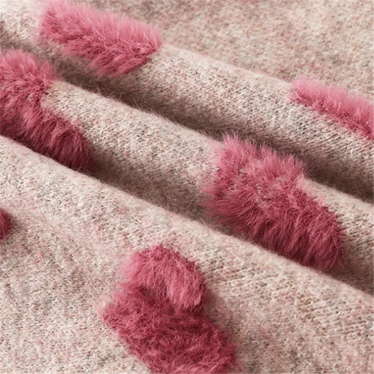 

Heart Pattern Knitted Sweater Women Autumn Winter Pullover Oversized Jumper 2021 Soft Warm Cute Fluffy Knitwear Female Clothes