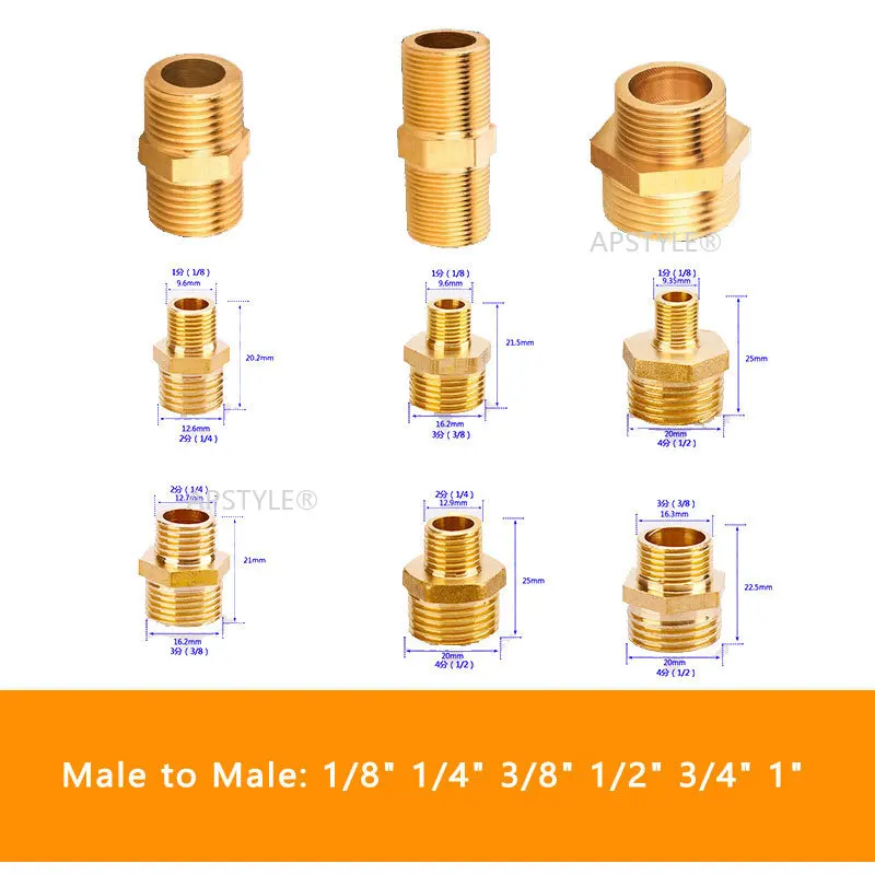 Латунная Труба с наружной резьбой равномерно редукторные фитинги для сосков