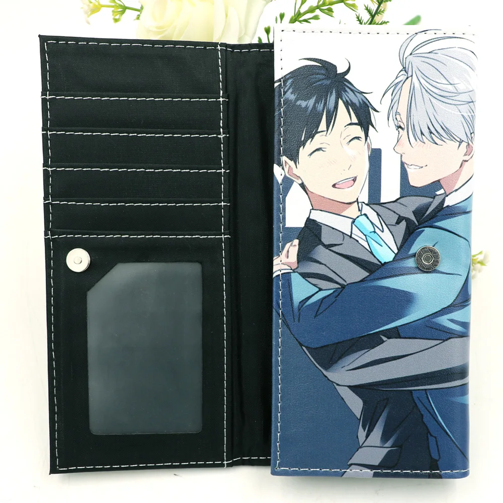 Кошелек из синтетической кожи Yuri On Ice аниме цветной Длинный кошелек с принтом