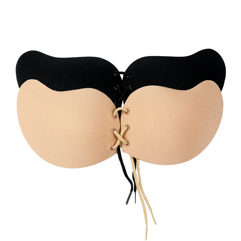 

Women Invisible Bra Self Adhesive Strapless Bandage Blackless Solid Bra Stick Gel Silicone Push Up women's underwear
