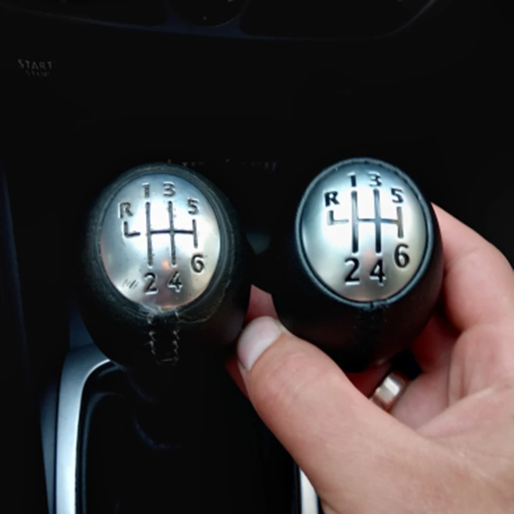 Ручка рычага переключения передач 6 скоростей из искусственной кожи дюйма для